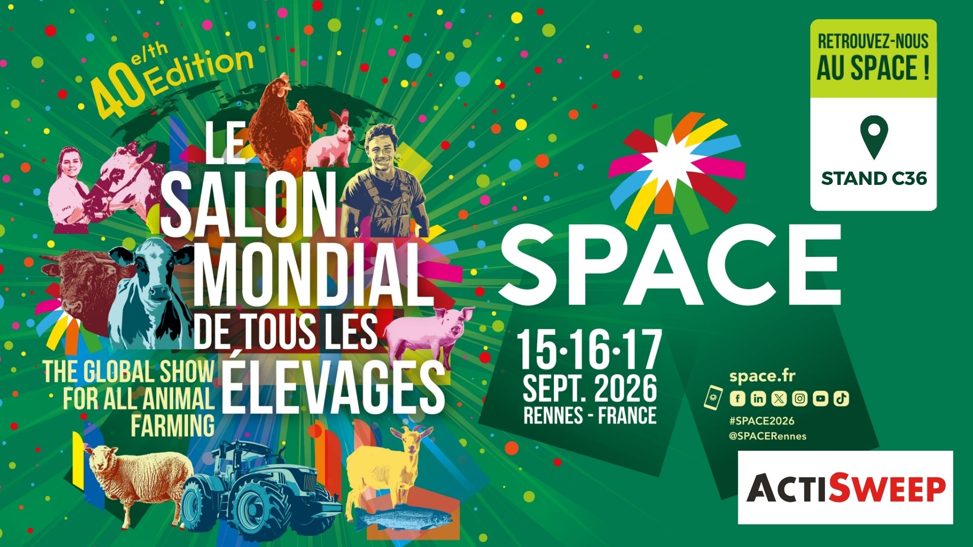 Actisweep et Anizen au SPACE 2026 : rendez-vous à Rennes, stand C36 !